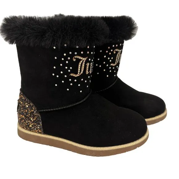 Juicy Couture Girls Coronado 2 Fashion Suede Snow Boots Junior Size 3