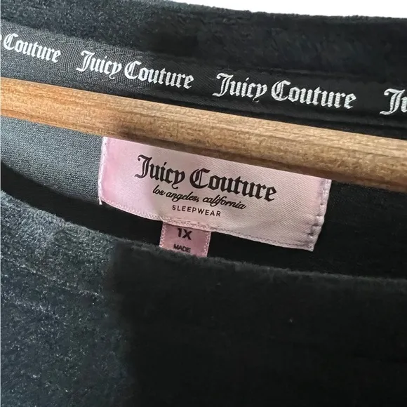 Juicy Couture Velour Black Pajama Loungewear Sleepwear