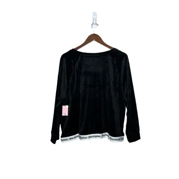 Juicy Couture Velour Black Pajama Loungewear Sleepwear