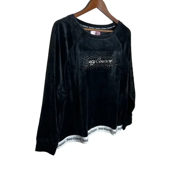 Juicy Couture Velour Black Pajama Loungewear Sleepwear