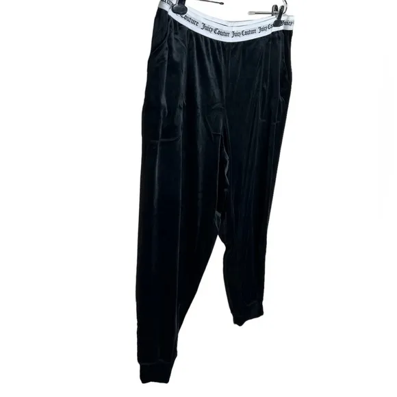 Juicy Couture Velour Black Pajama Loungewear Sleepwear