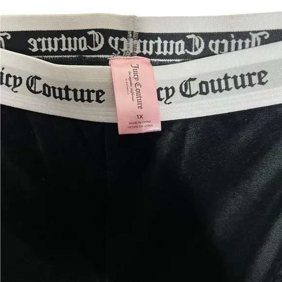 Juicy Couture Velour Black Pajama Loungewear Sleepwear