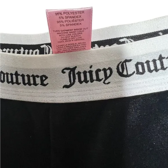 Juicy Couture Velour Black Pajama Loungewear Sleepwear
