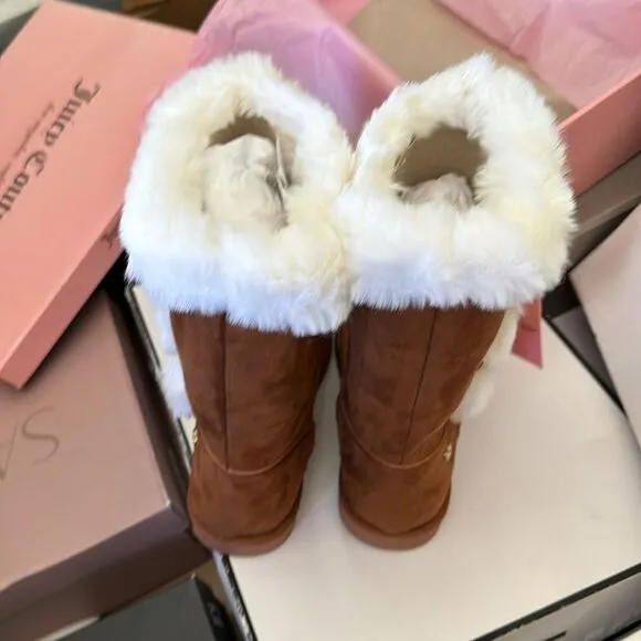 JUICY COUTURE Women's Koded Faux Fur Winter Boots