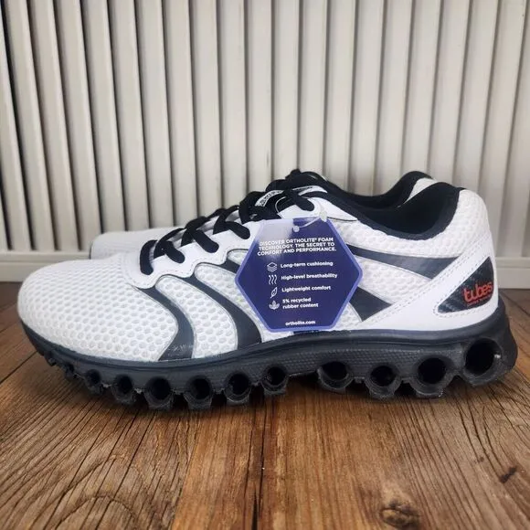 K-Swiss Tubes Comfort 200 07112-104 Mens Sz 7.5 White Black Sport Sneakers Shoes
