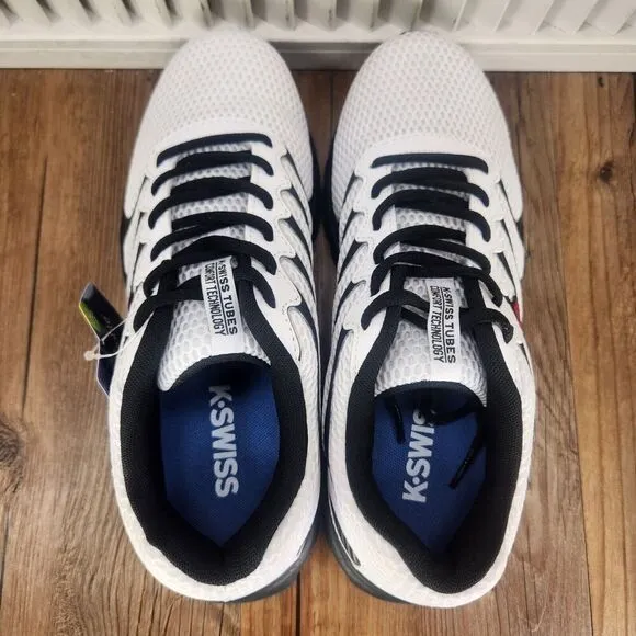 K-Swiss Tubes Comfort 200 07112-104 Mens Sz 7.5 White Black Sport Sneakers Shoes