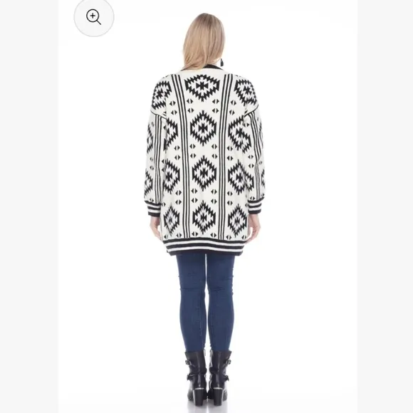 Kamana Aztec Print Chenille Cardigan – Size Large