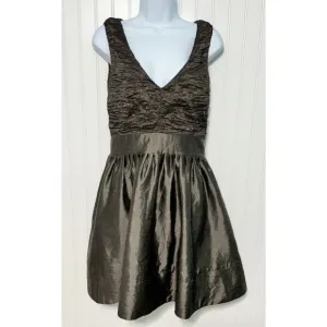 Karen Millen EUC bronze ruched party dress US 4 great Christmas dress!