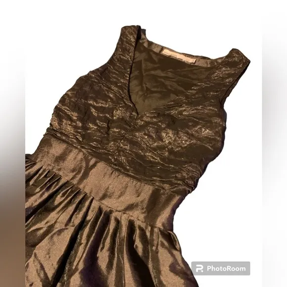 Karen Millen EUC bronze ruched party dress US 4 great Christmas dress!