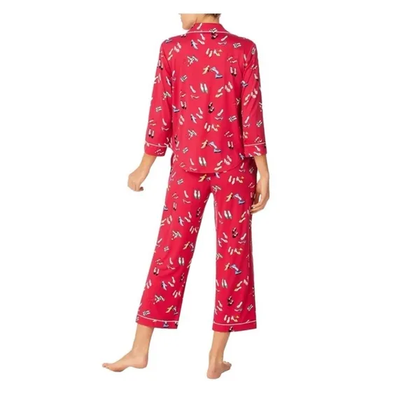 Kate Spade 2 piece Red Party Shoes Sleepwear Set