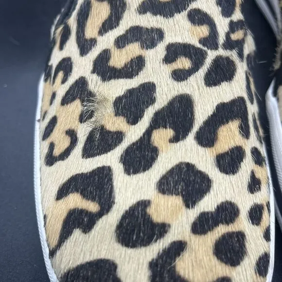 Kate Spade x Keds Calf Hair Double Decker Leopard Mules womens 10 WH61640