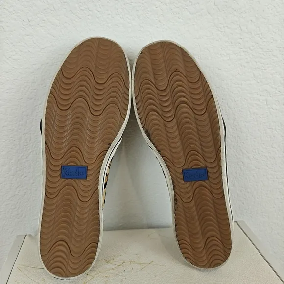 Keds Kate Spade Womens Loafers Cheetah Leopard Print Leather Shoes Slip On Sz 8