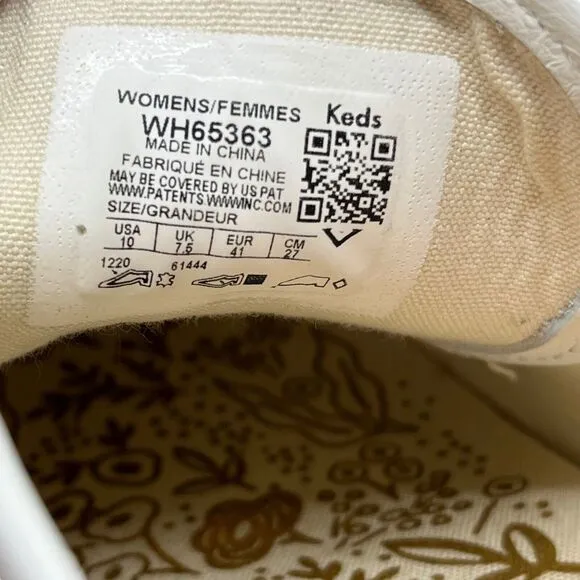 Keds Strawberries Sneakers White Size 10 M Women's Rifle Paper Co. Kickstart