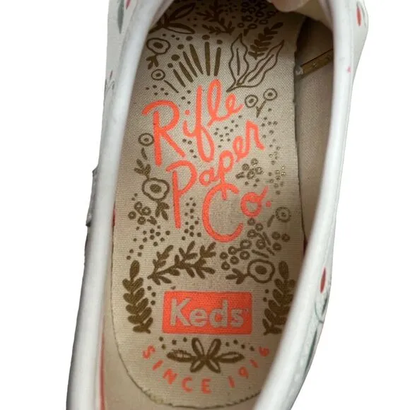 Keds Strawberries Sneakers White Size 10 M Women's Rifle Paper Co. Kickstart