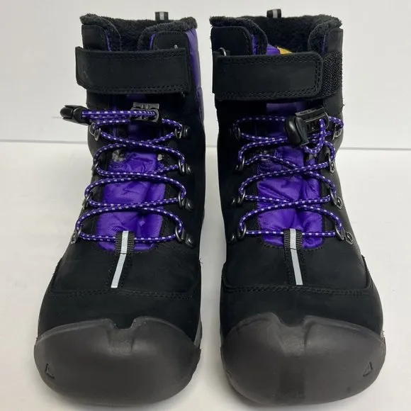 KEEN Big Kids' Greta Waterproof Boots Black, Girls' Size 3 M