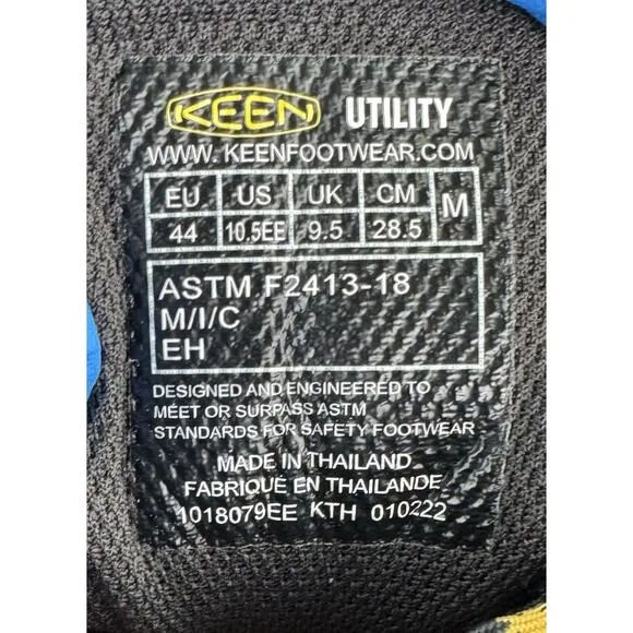 Keen Dry Waterproof Steel Toe Utility Work Boots ASTM F2413-18 Men’s Size 10.5EE