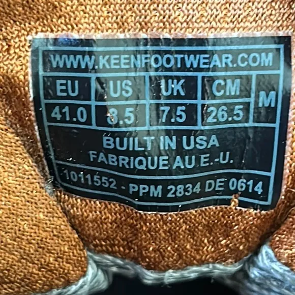 Keen Durand Low Waterproof Hiking Boots Shoes Lace Up Brown Leather Men's Sz 8.5