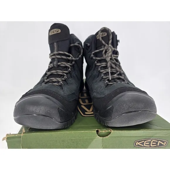 Keen Targhee IV MID Waterproof Hiking Boots Men's Size 10.5 - Triple Black