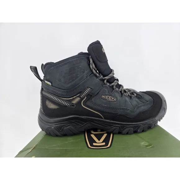 Keen Targhee IV MID Waterproof Hiking Boots Men's Size 10.5 - Triple Black