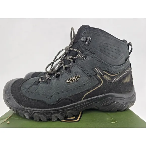 Keen Targhee IV MID Waterproof Hiking Boots Men's Size 10.5 - Triple Black