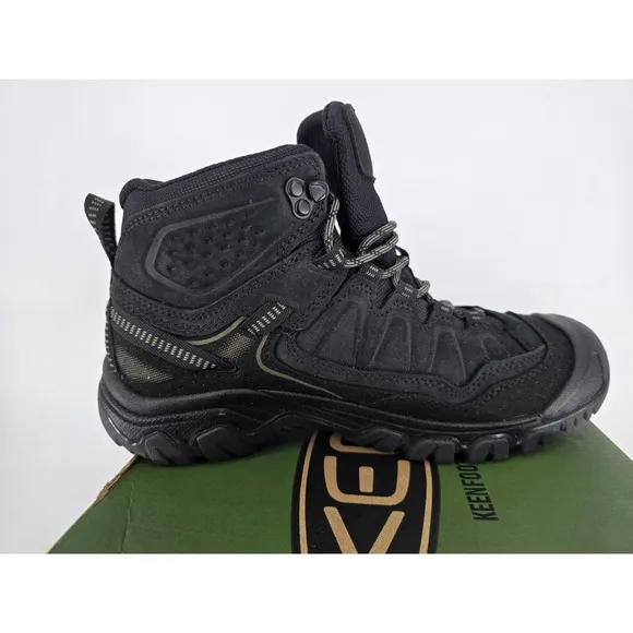 Keen Targhee IV MID Waterproof Hiking Boots Men's Size 7.5 - Triple Black