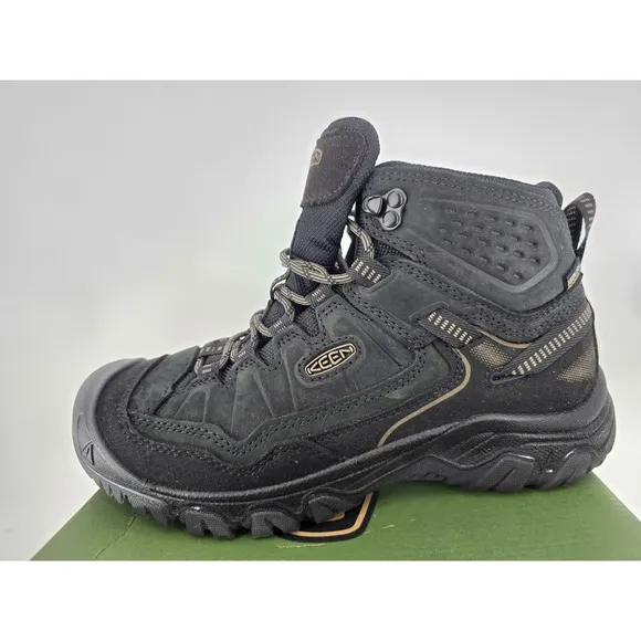 Keen Targhee IV MID Waterproof Hiking Boots Men's Size 7.5 - Triple Black