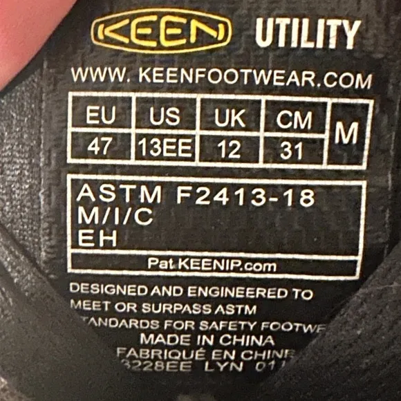 KEEN UTILITY Men’s‎ Size 13EE Lansing Mid Steel Toe WP Work Boot