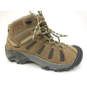 KEEN Voyageur Mid Women Sz 7.5 W Vented Hiking Boots Brown Outdoor 1010138
