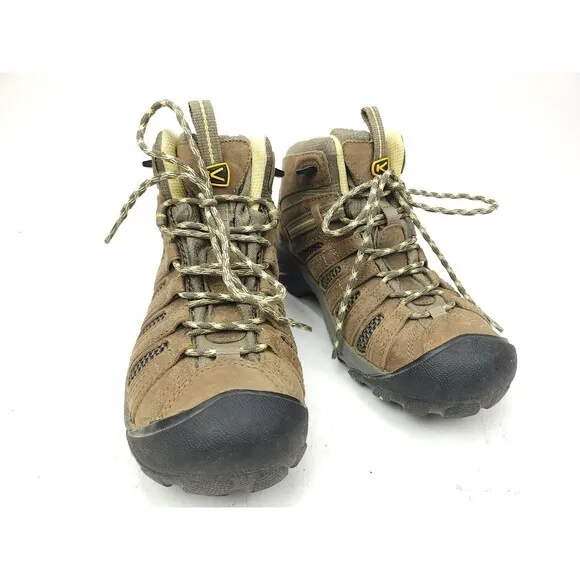 KEEN Voyageur Mid Women Sz 7.5 W Vented Hiking Boots Brown Outdoor 1010138