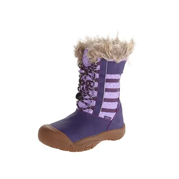 Keen Wapato WP Winter Boots Waterproof Brindle/Cerise Leather Boots Girl’s US 12