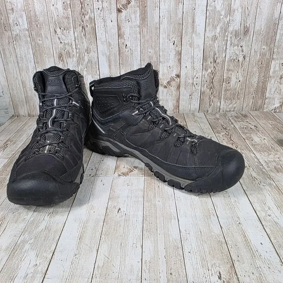 Keen Waterproof Hiking Boots Gore-Tex Lightweight Black Mens Size 16