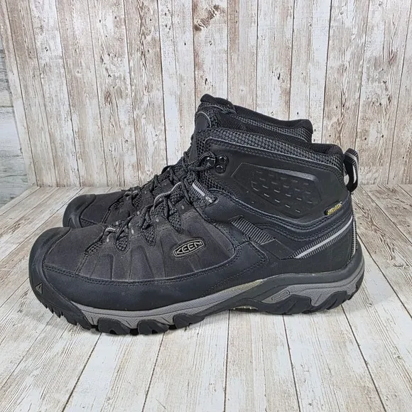 Keen Waterproof Hiking Boots Gore-Tex Lightweight Black Mens Size 16