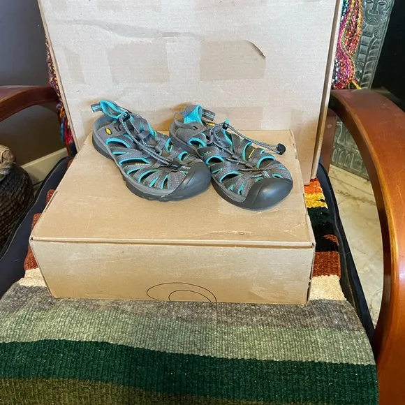 KEEN Whisper Sandal Women Closed Toe Sport Teal Dark Shadow Ceramic Grey sz 9