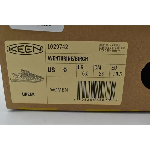 Keen Womens Size 9 Uneek Sport Aventurine Birch Sandals Shoes