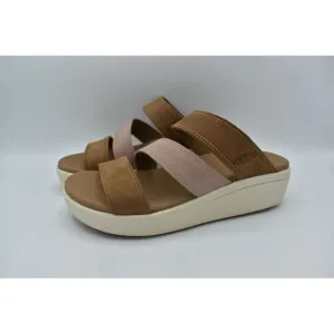 Keen Womens Size 7.5 Ellecity Toasted Coconut Fawn Nubuck Slip On Sandals Shoes