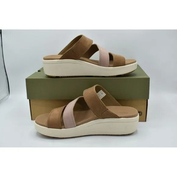 Keen Womens Size 7.5 Ellecity Toasted Coconut Fawn Nubuck Slip On Sandals Shoes