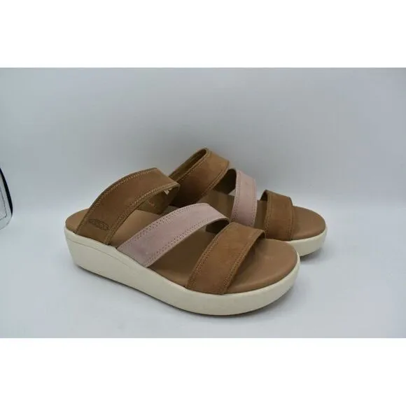 Keen Womens Size 7.5 Ellecity Toasted Coconut Fawn Nubuck Slip On Sandals Shoes