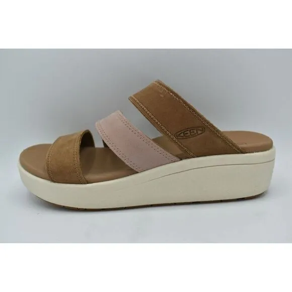 Keen Womens Size 7.5 Ellecity Toasted Coconut Fawn Nubuck Slip On Sandals Shoes