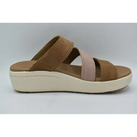 Keen Womens Size 7.5 Ellecity Toasted Coconut Fawn Nubuck Slip On Sandals Shoes