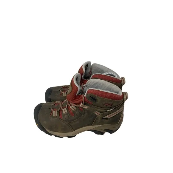 Keen Work Boots Women's Size 8.5 W Detroit Brown Leather Mid Waterproof Hiking