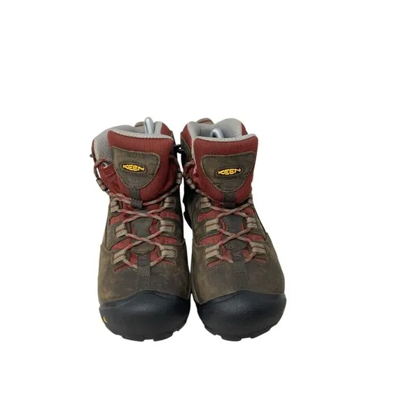 Keen Work Boots Women's Size 8.5 W Detroit Brown Leather Mid Waterproof Hiking