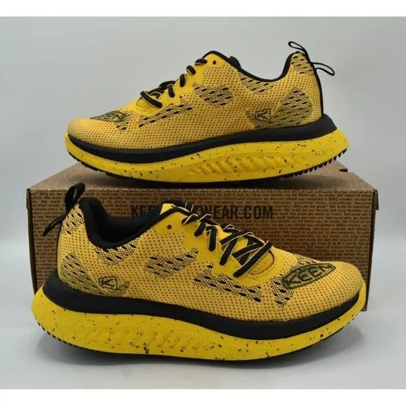 Keen Womens Size 7.5 WK400 Yellow Black Walking Shoes Sneakers