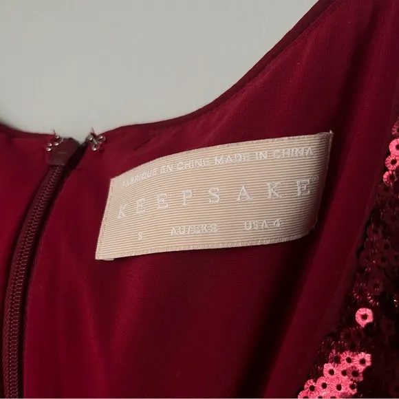 KEEPSAKE red sequin statement dress