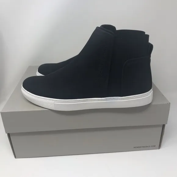 Kenneth Cole Black High Top Sneaker Boots Sz 8