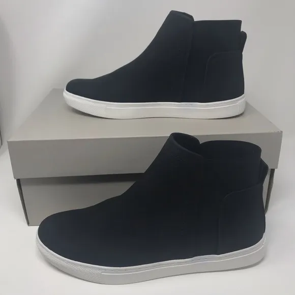 Kenneth Cole Black High Top Sneaker Boots Sz 8