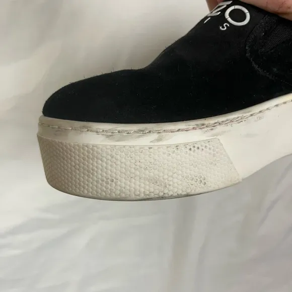 KENZO Paris Women’s K-Skate Black Suede‎ Spellout Slip On Platform Shoes- 6.5