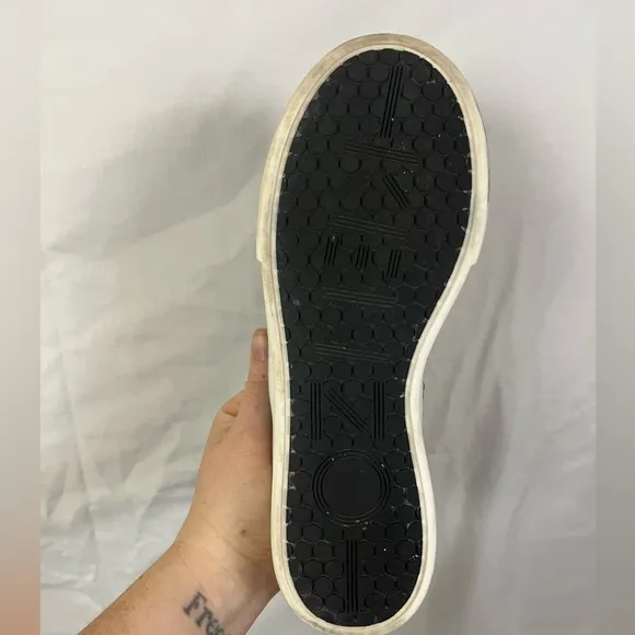 KENZO Paris Women’s K-Skate Black Suede‎ Spellout Slip On Platform Shoes- 6.5