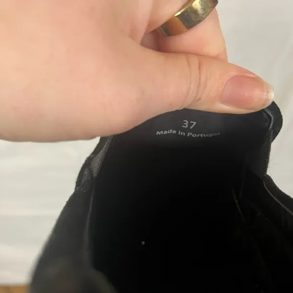 KENZO Paris Women’s K-Skate Black Suede‎ Spellout Slip On Platform Shoes- 6.5