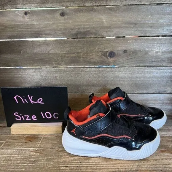 Kids Nike Jordan Stay‎ Loyal Black Athletic Basketball Shoes Sneakers Size 10 C