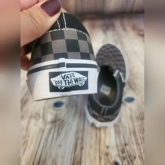 KIDS' VANS ASHER SLIP-ON SKATE SHOES
